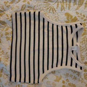 Old Navy Black and White Striped Tank Top